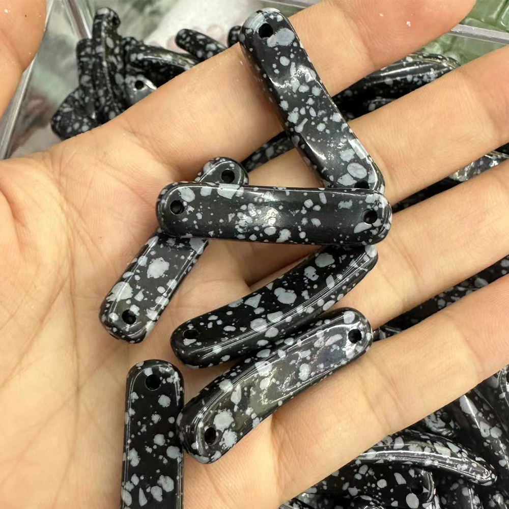 snowflake obsidian 36-38mm*10*7-8mm