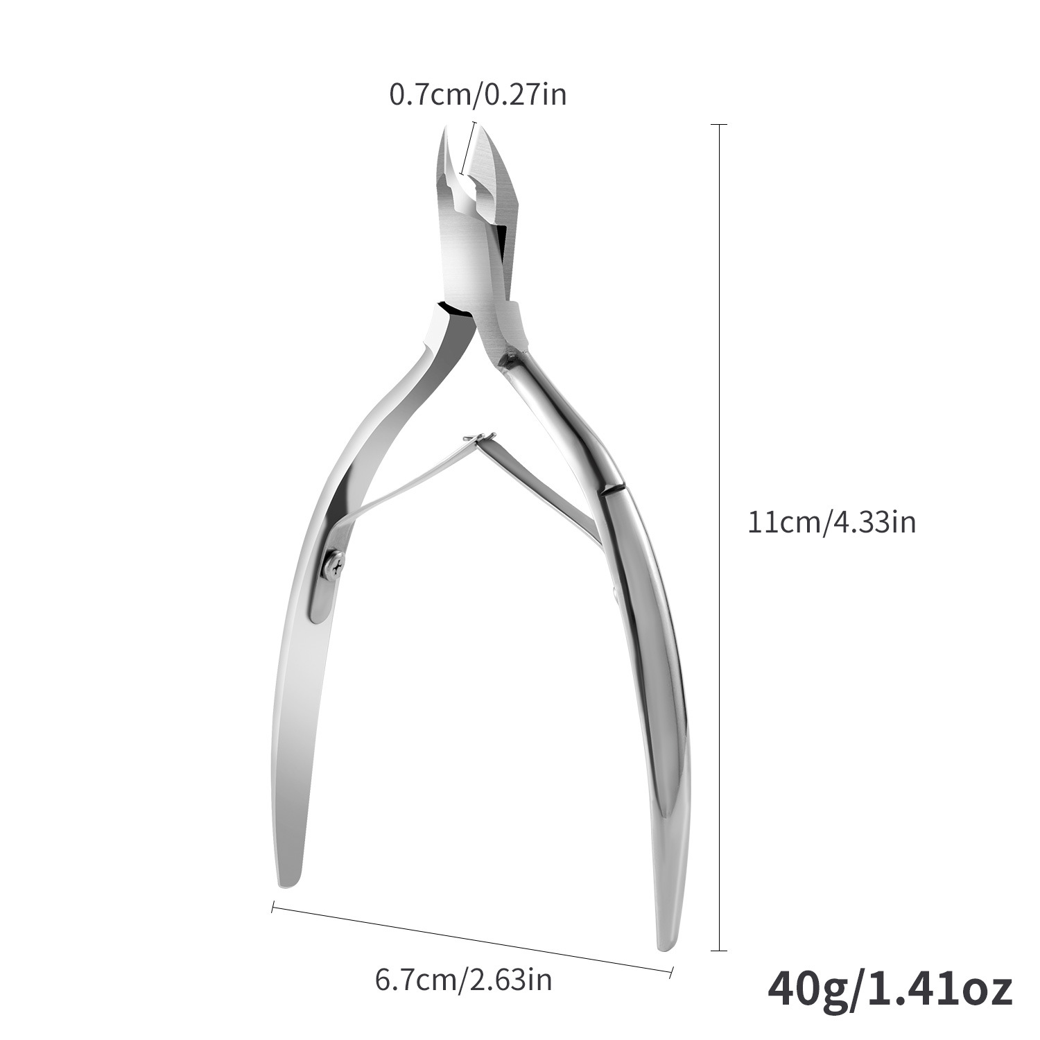 silver long handle dead skin pliers