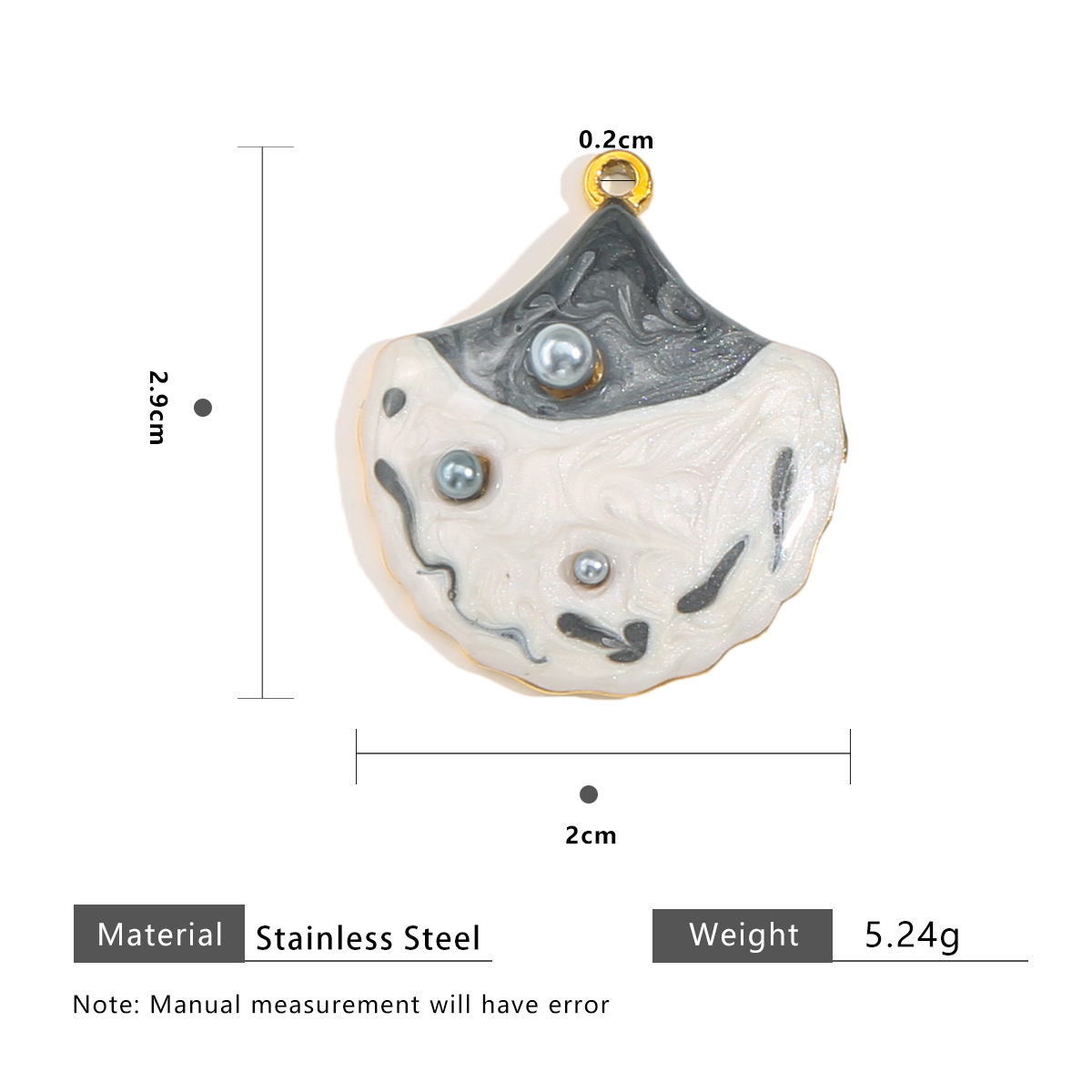 Shell 3 pearl gradient - black and white