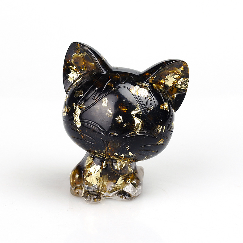 4/Black glaze gold foil