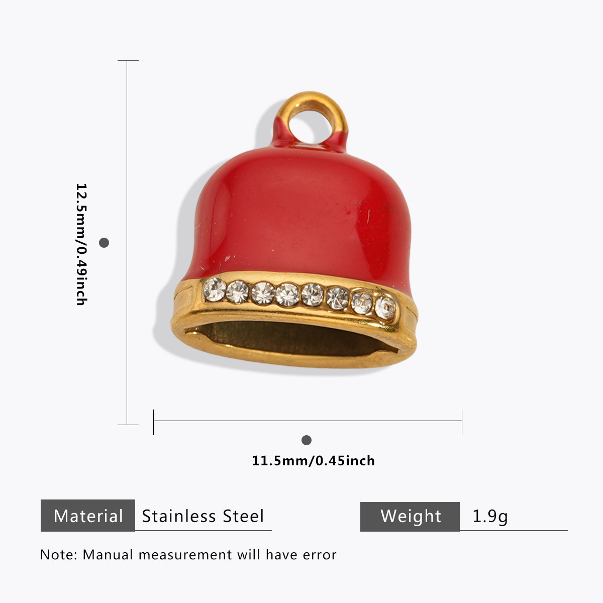 Bell oil drop diamond pendant-red