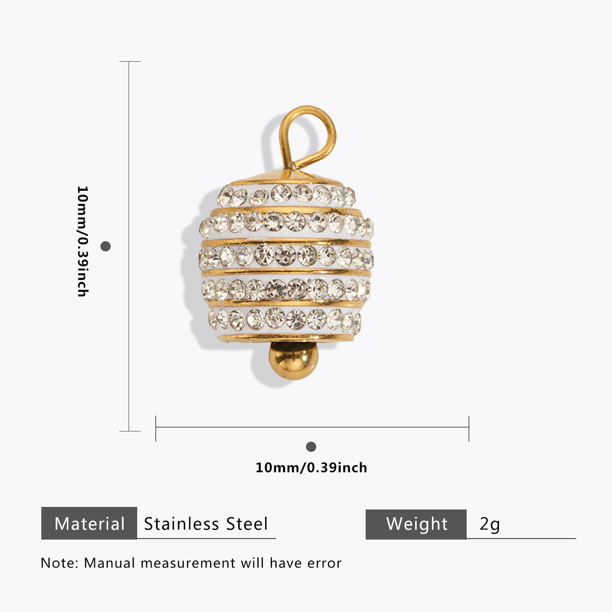 Full diamond 5-row bell-gold