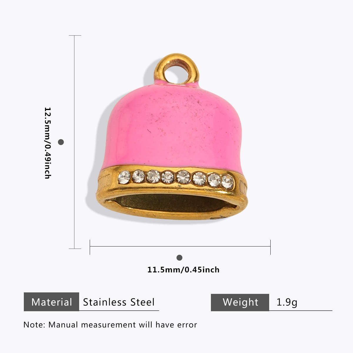 10:Bell oil drop diamond pendant-pink
