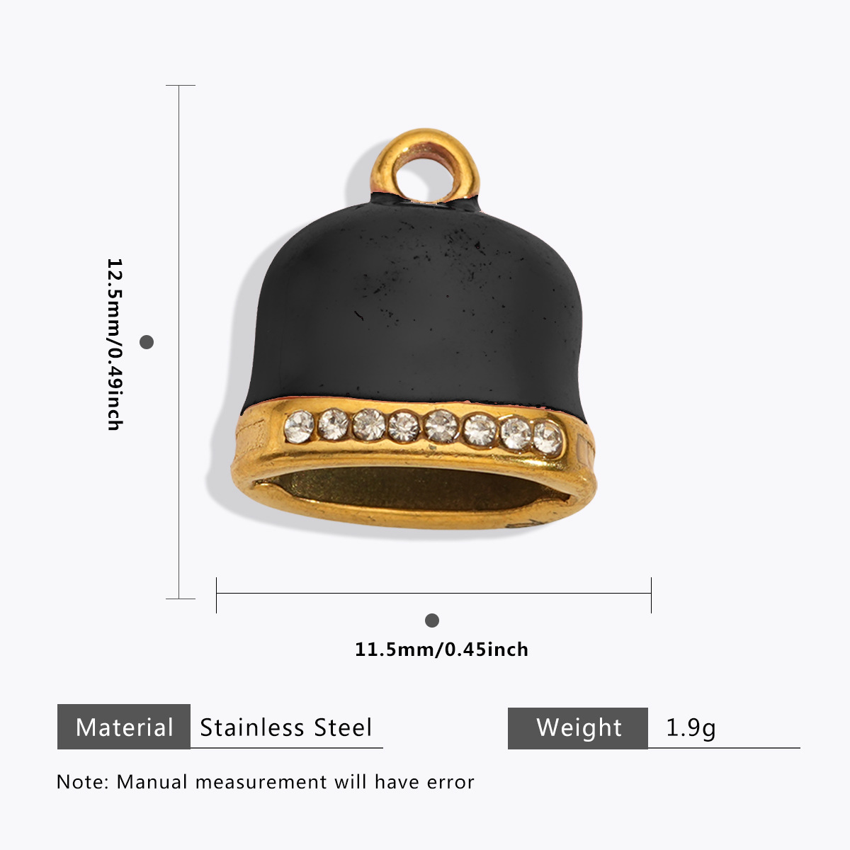 12:Bell oil drop diamond pendant-black