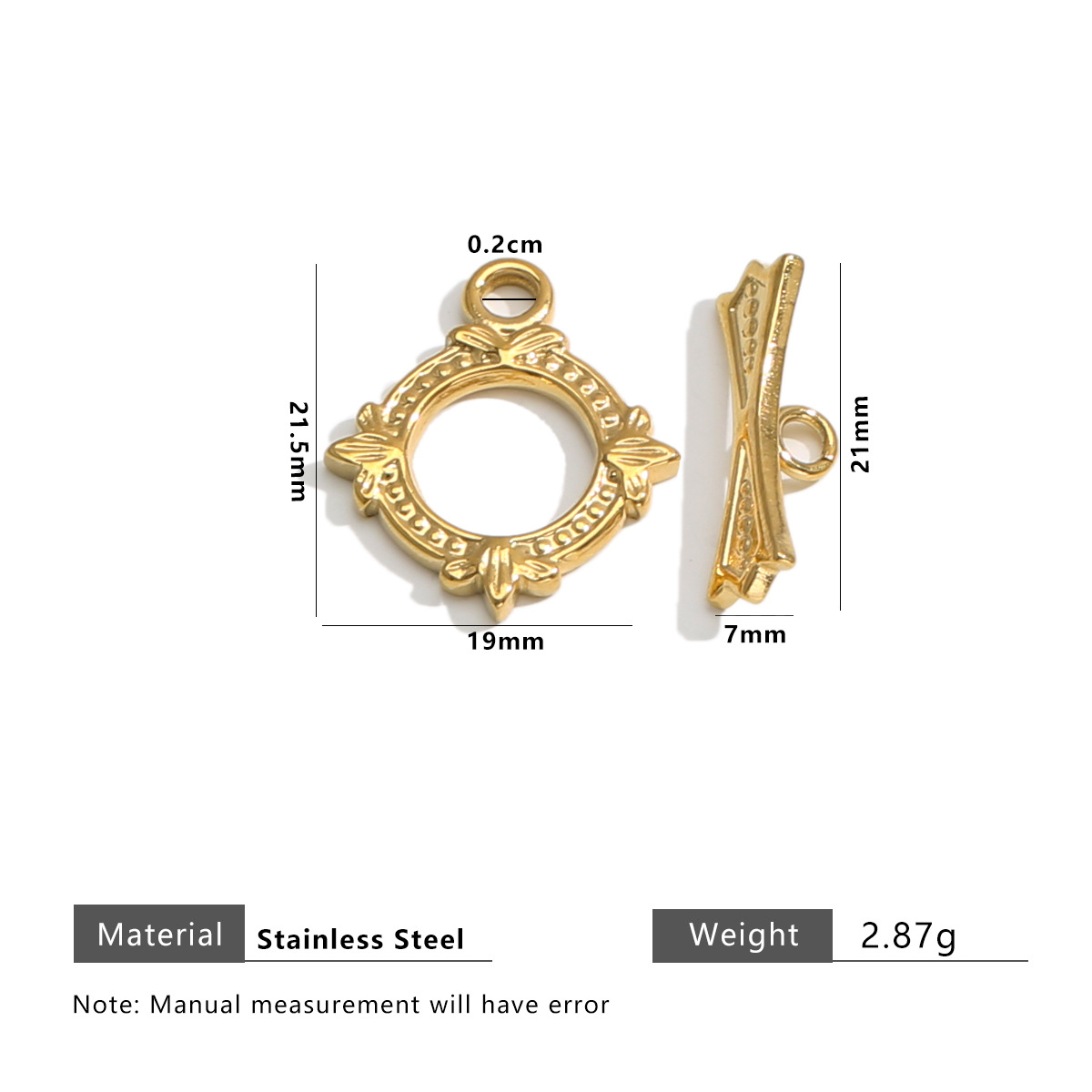 Golden round picture frame