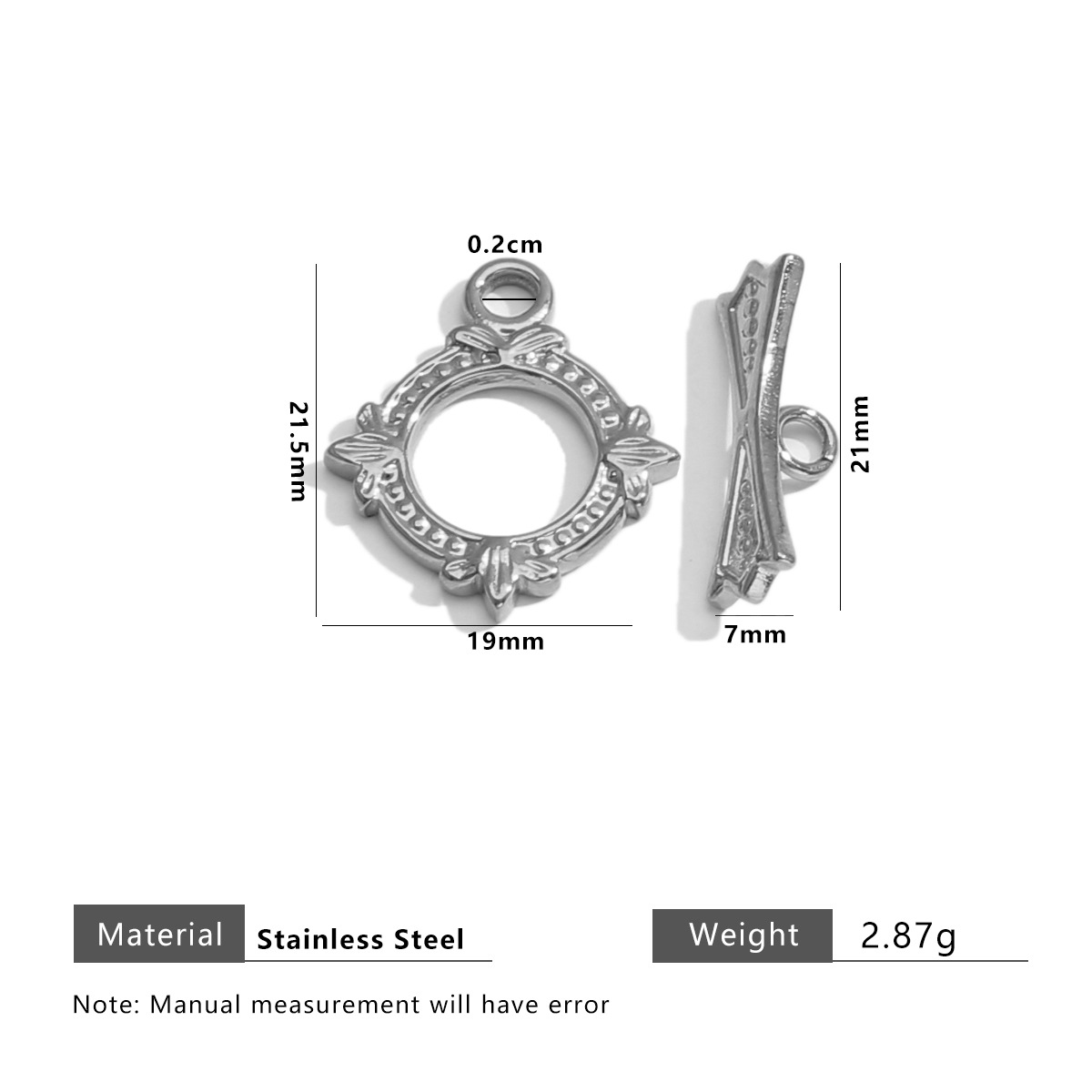 Steel color round picture frame