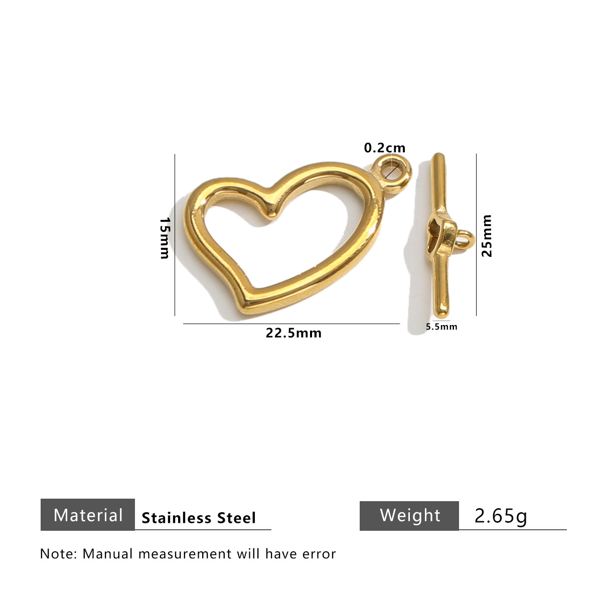 8:Golden peach heart love model