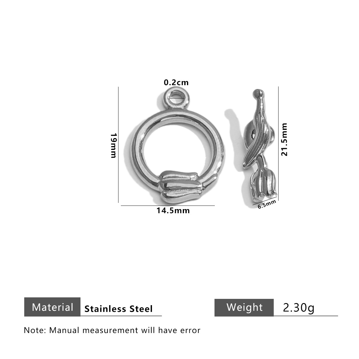 18:Steel color round rose style