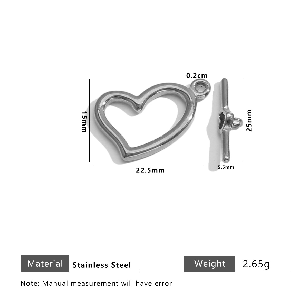 19:Steel color peach heart love model