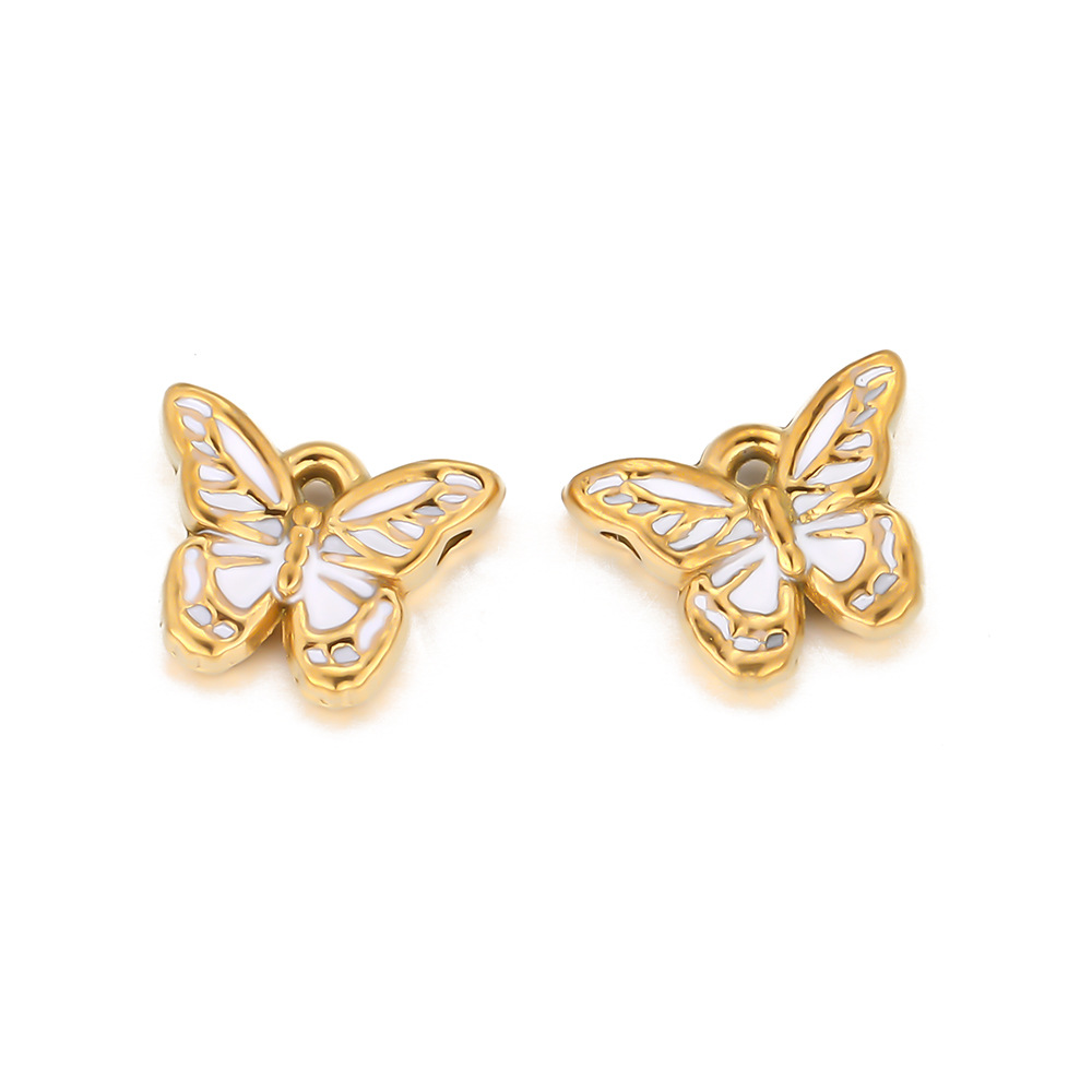 3:Butterfly pendant-milk white