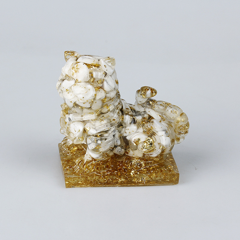 13/White turquoise gold foil