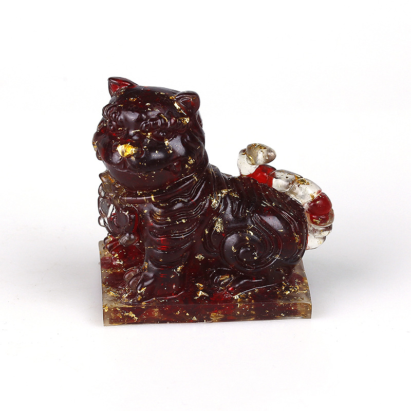 6:Red glaze gold foil