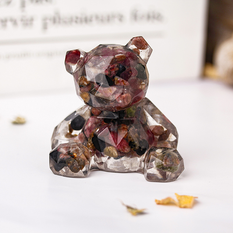 23:Plum tourmaline mirror bear