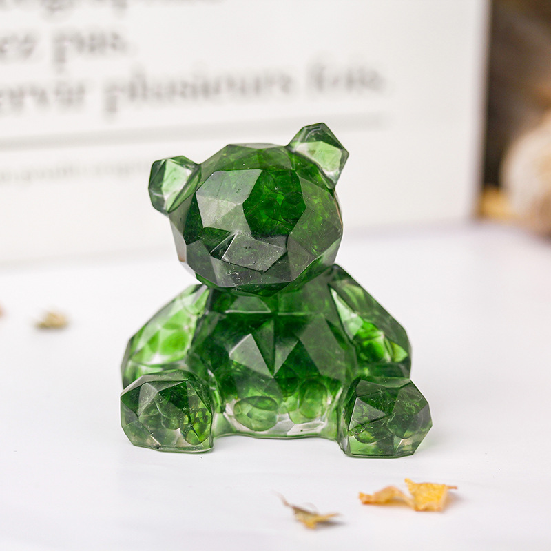 24:Green glass mirror bear