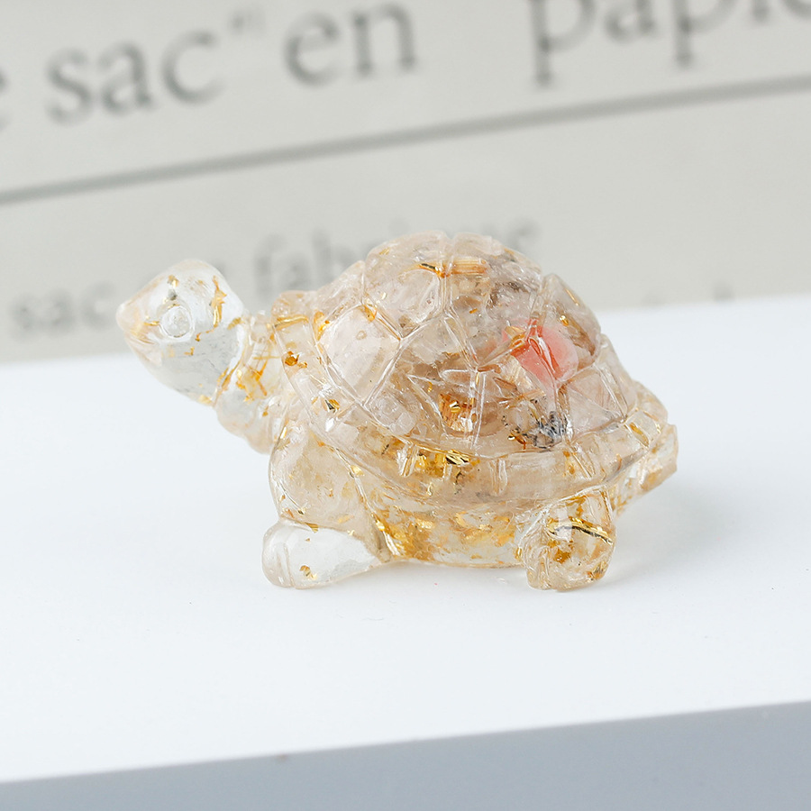 67:67 rutilated quartz gold foil