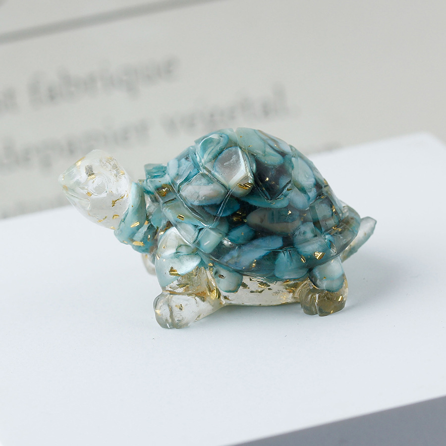 53/gray blue shell gold foil