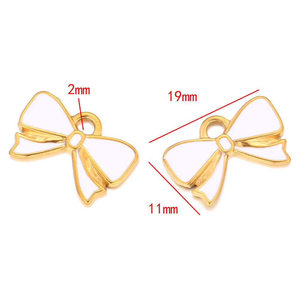 2:Milk white-bow pendant