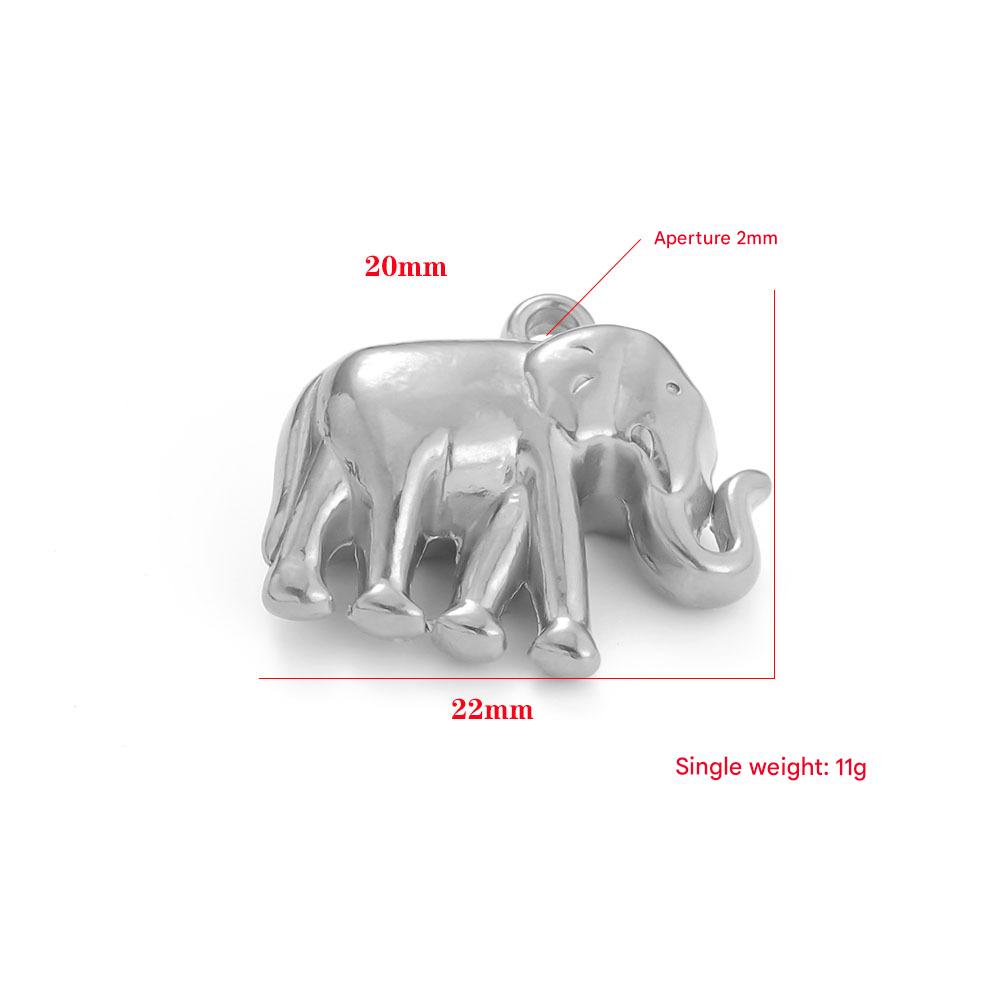 2:Steel color pendant 20*22mm