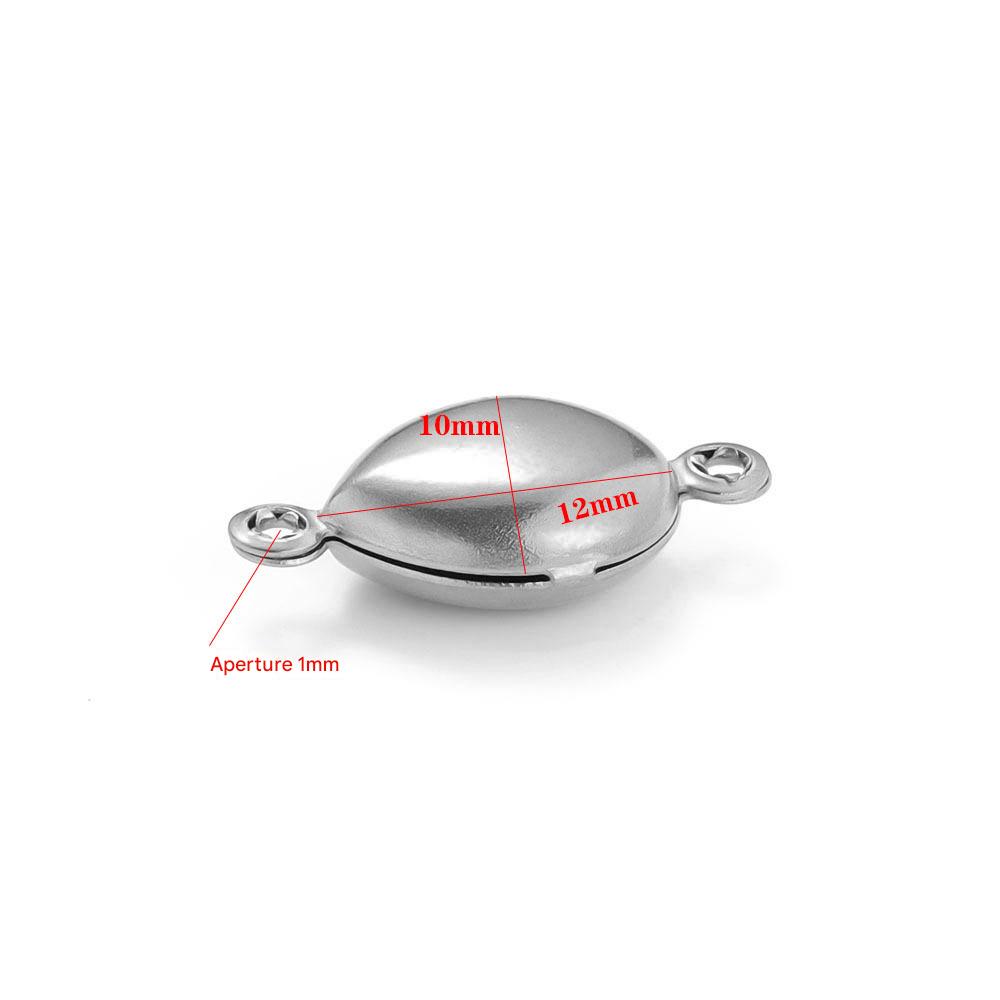 2:Oval 10*12mm steel color