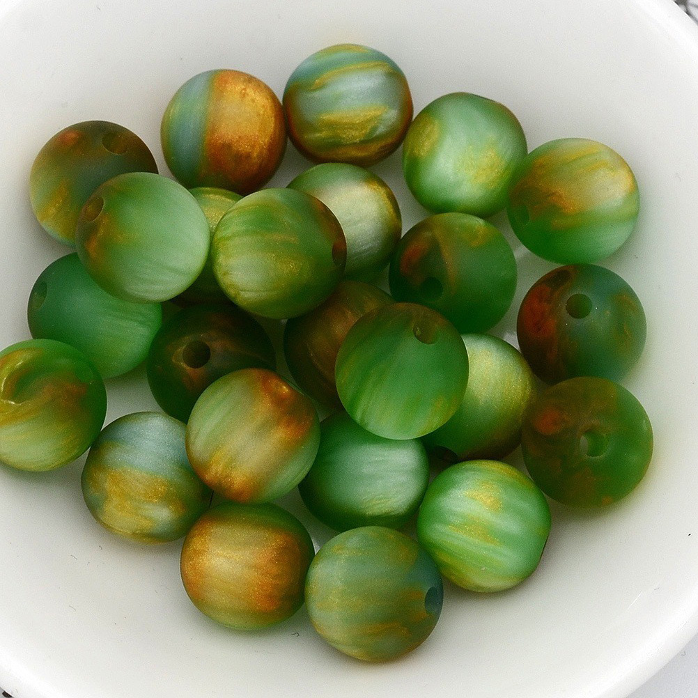 1#Frosted emerald green 8mm