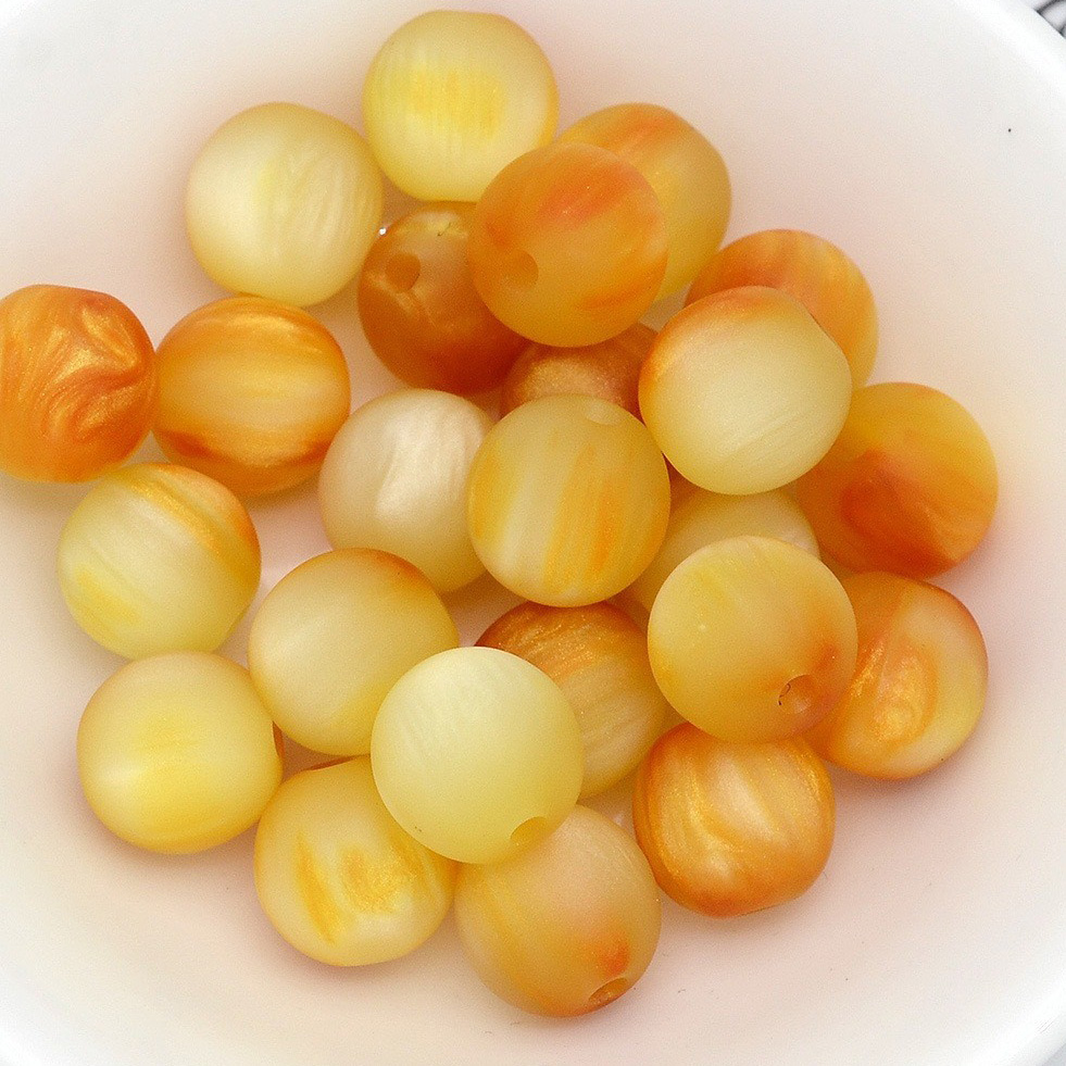 2#Frosted waxy yellow 8mm