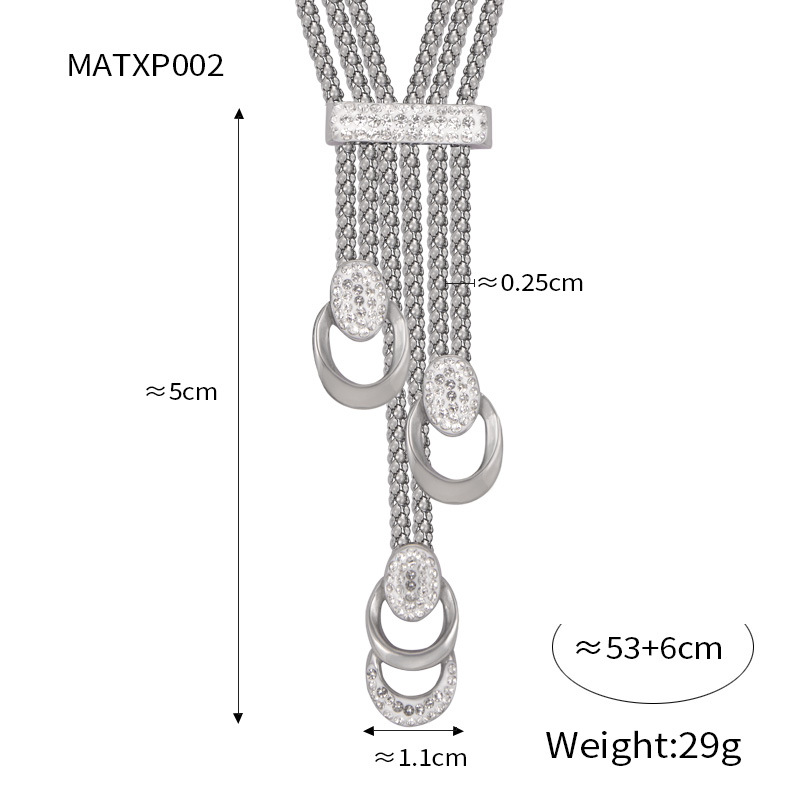 Steel-colored necklace