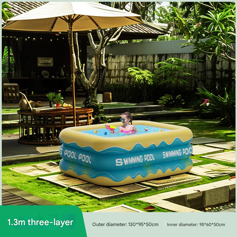 1.3 meters 3 layers of ice clear blue