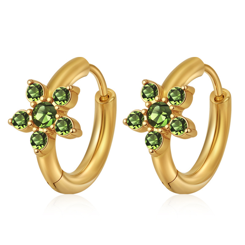 Ms-783 small golden green diamond