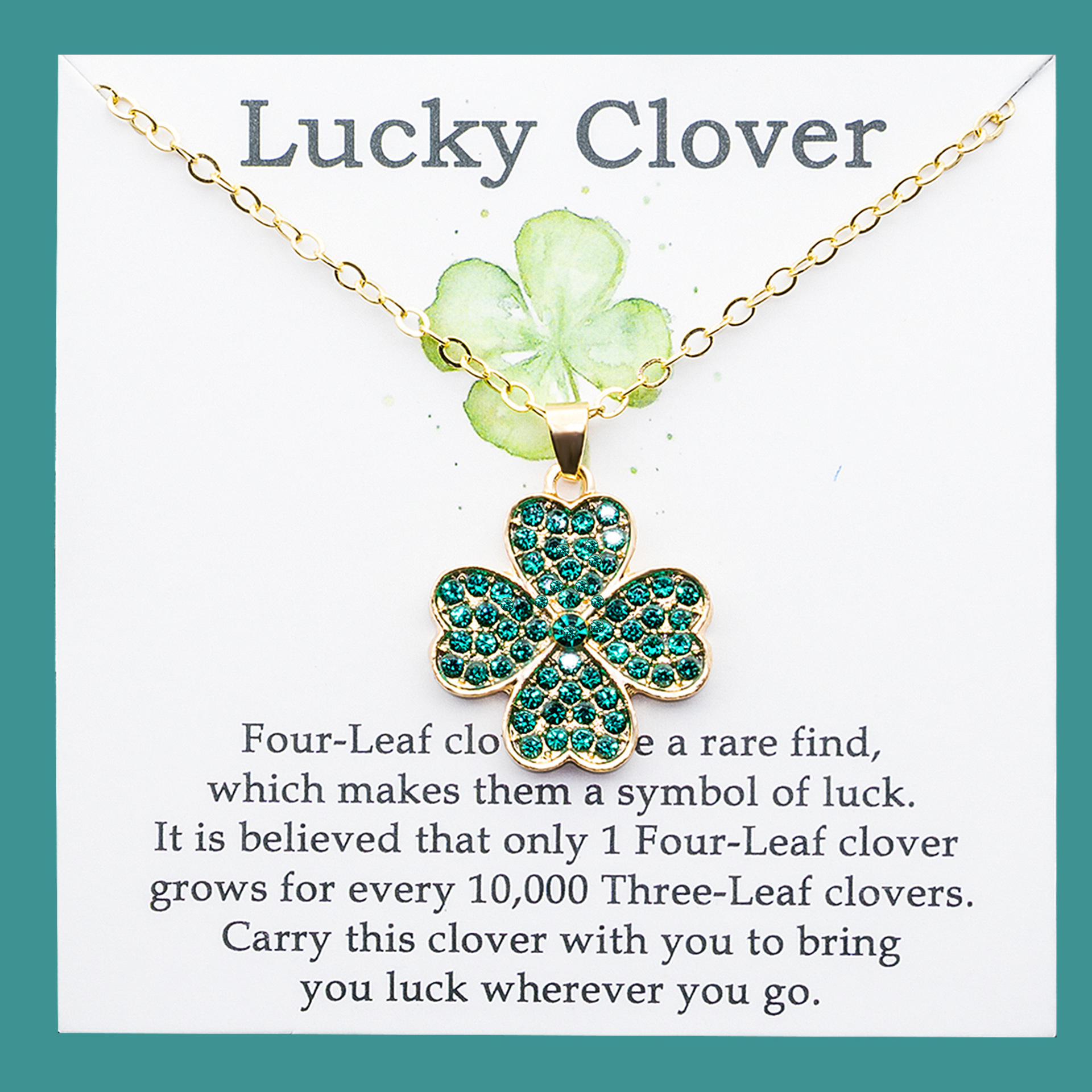 1:Blue dot diamond necklace + card