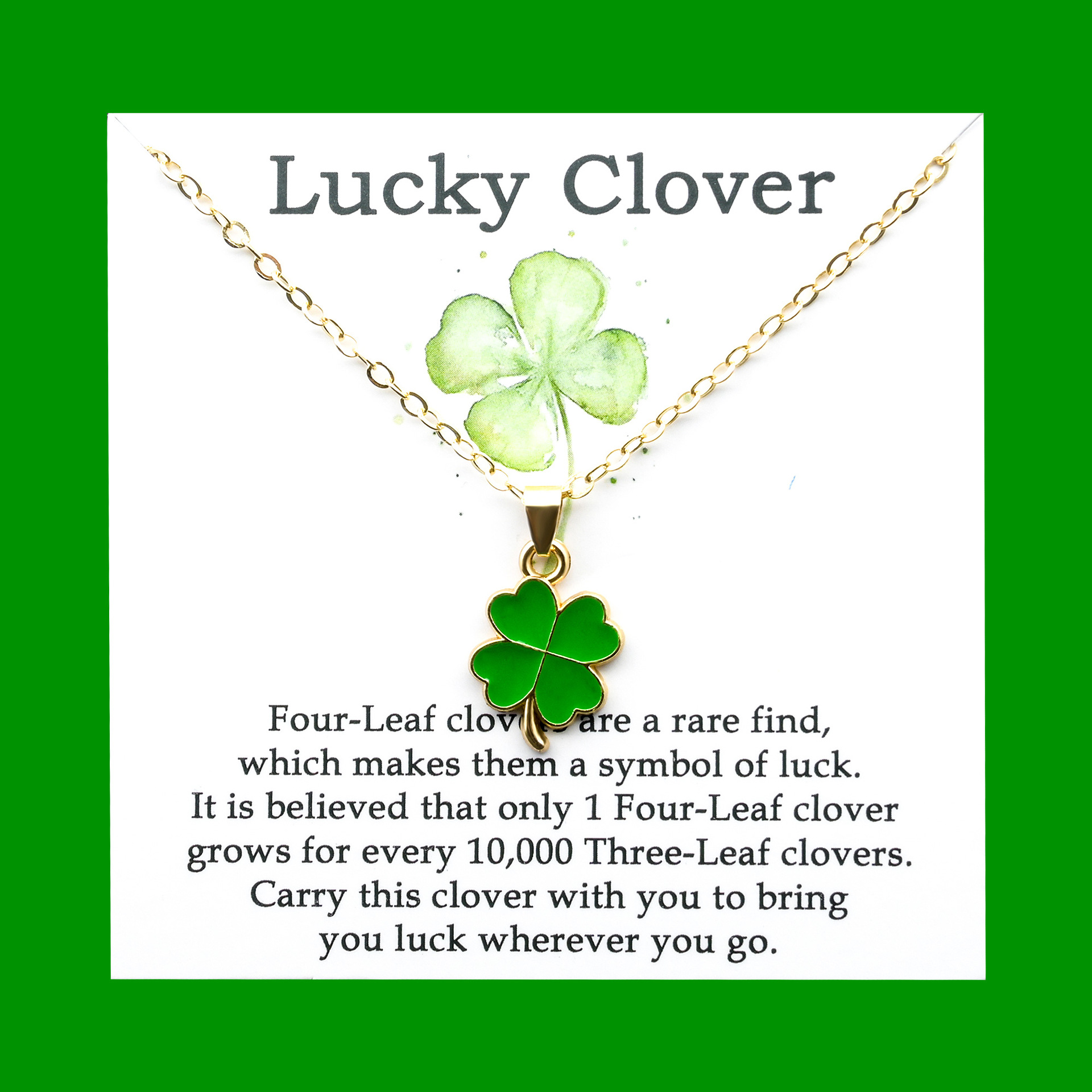 3:Green necklace + card