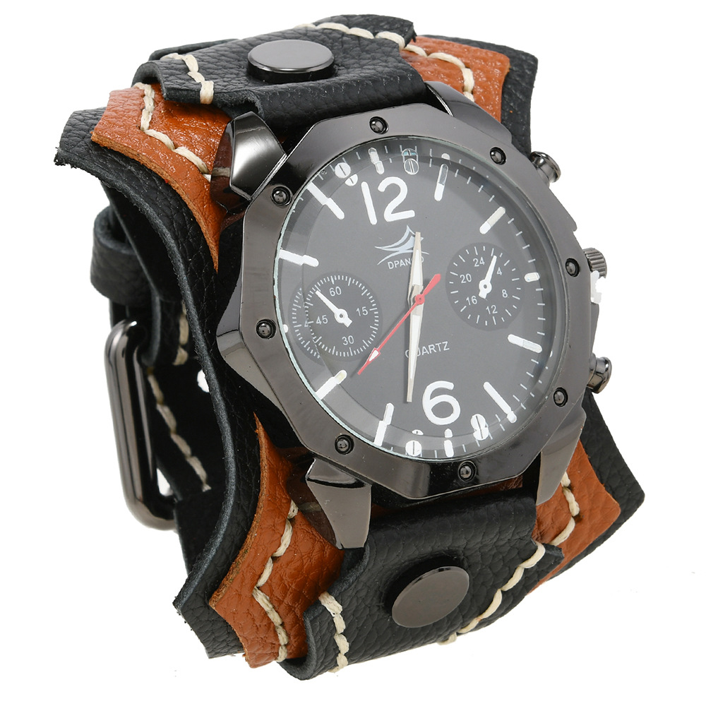 6:Black leather light brown leather