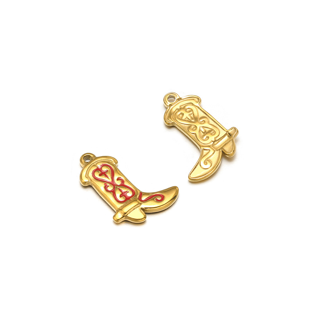 20*15mm golden boots single-sided oil dripping cro