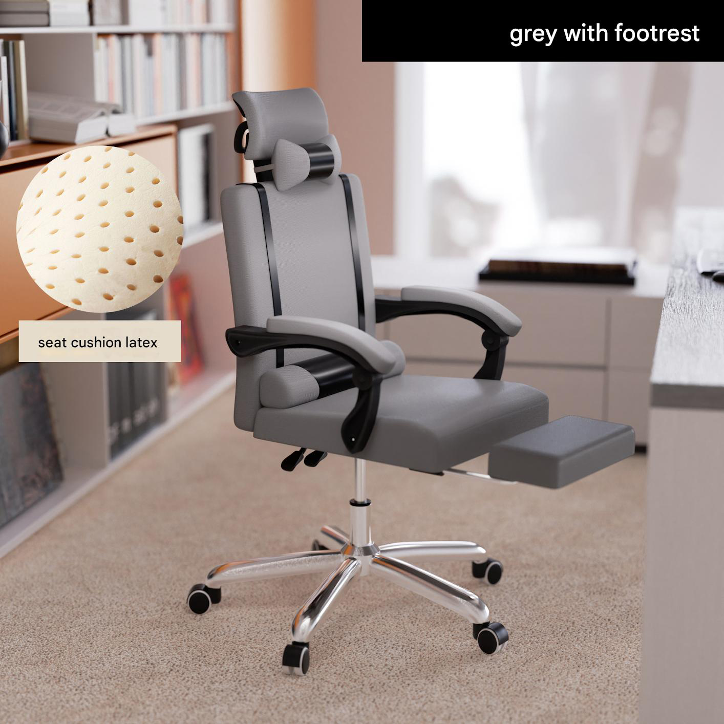 Gray mesh   latex cushion   pedal