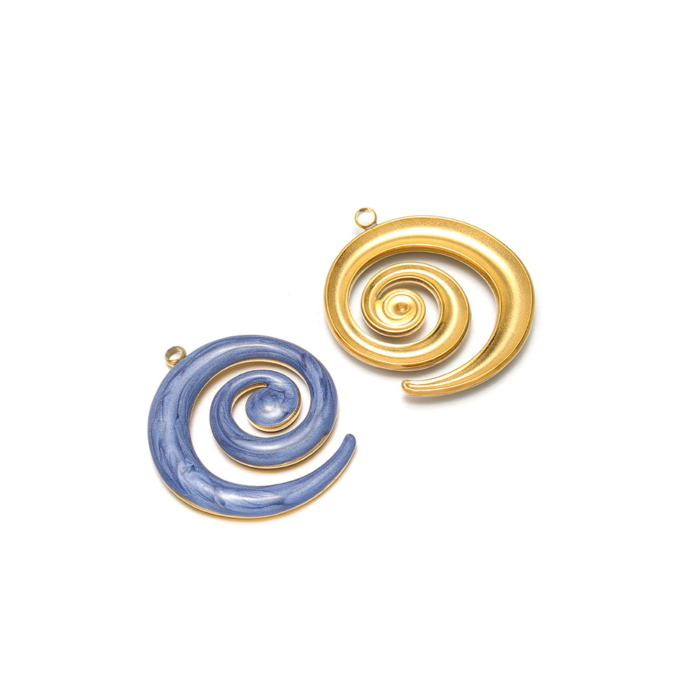 1:30*26mm golden left-hand mosquito coil with oil dripping on one side, 1.9mm single hole inside, dark blue