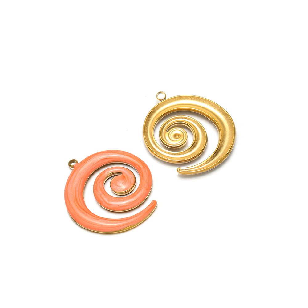 8:30*26mm golden left-hand mosquito coil with oil dripping on one side, 1.9mm single hole inside, orange