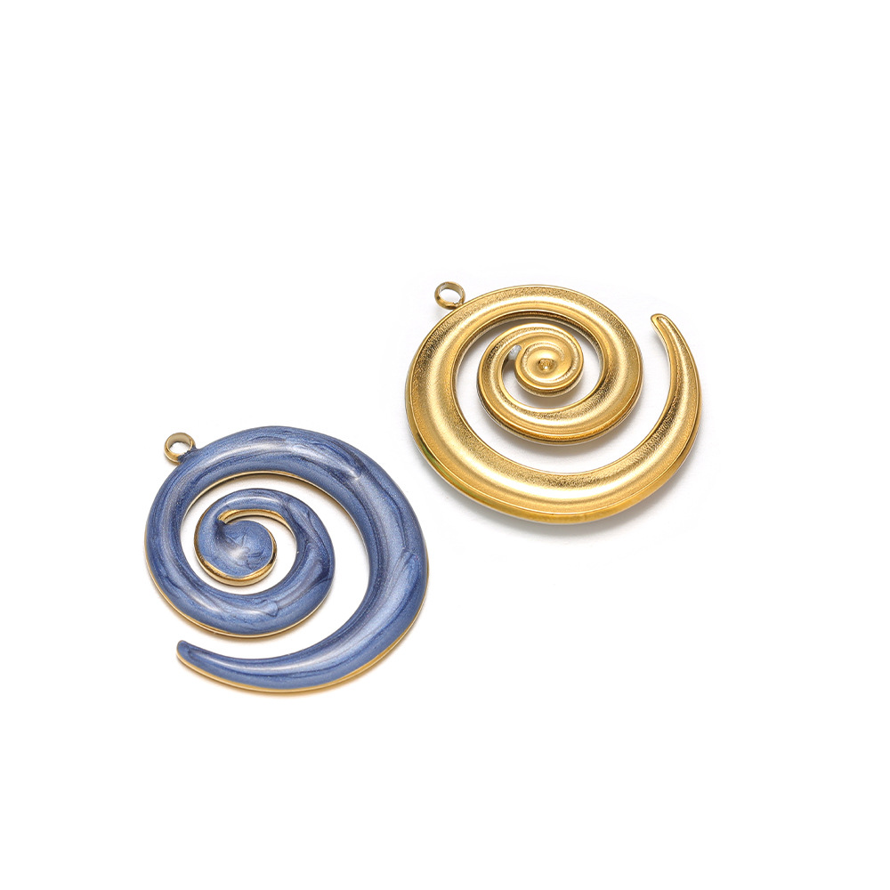 10:30*26mm golden right-hand mosquito coil with oil dripping on one side, 1.9mm single hole inside, dark blue