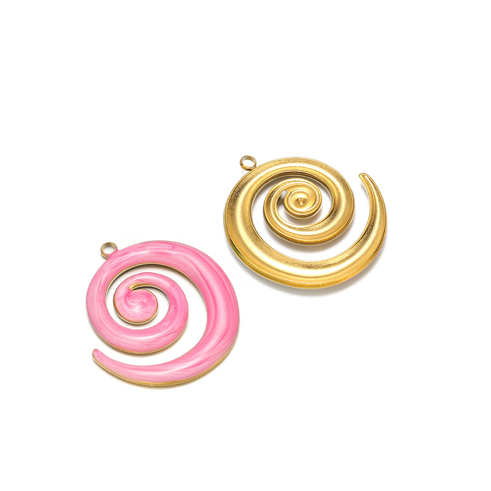 14:30*26mm golden right-hand mosquito coil with oil dripping on one side, 1.9mm single hole inside, rose pink