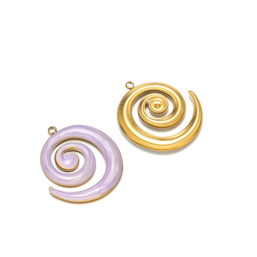 16:30*26mm golden right-hand mosquito coil with oil dripping on one side, 1.9mm single hole inside, light purple