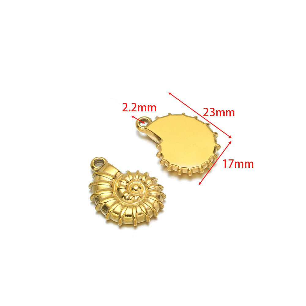 7:23*17mm hydraulic conch, 2.2mm single hole inside, gold