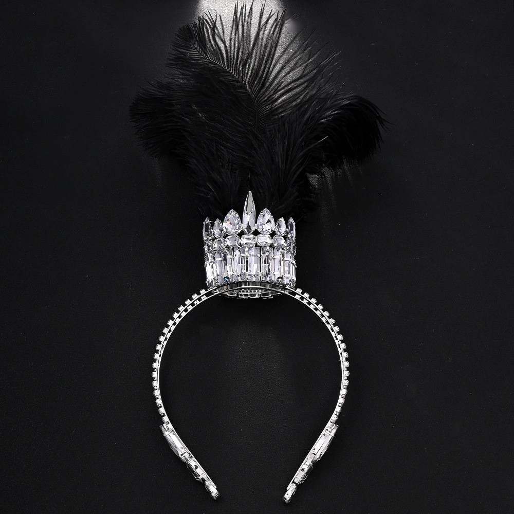 Black feathers are silver-plated