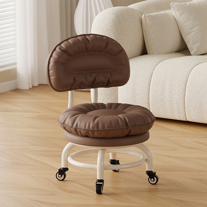 Iron frame backrest model: dark coffee [with] gold diamond bearing wheel