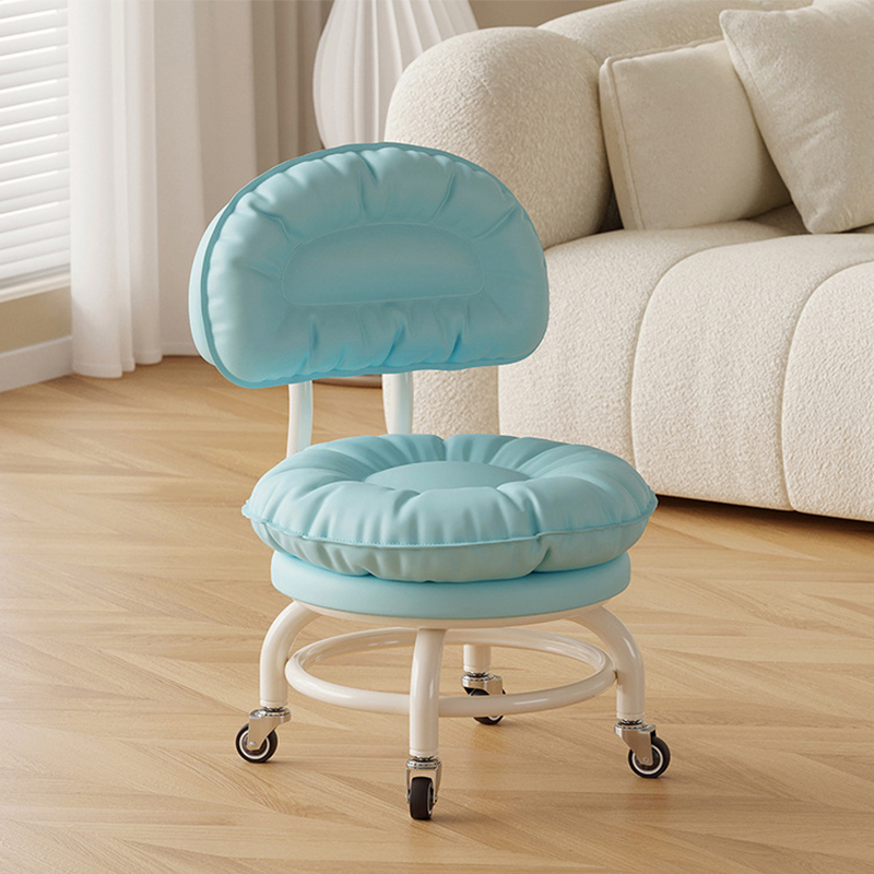 Iron frame backrest model: blue [with] rubber wheels