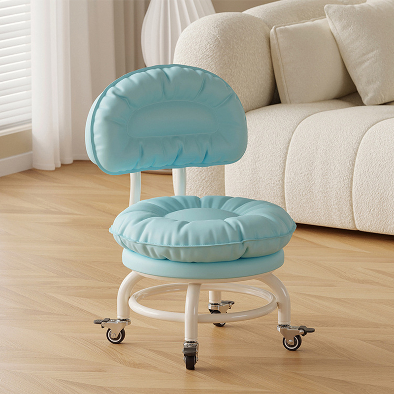 Iron frame backrest model: blue [with] rubber brake wheels