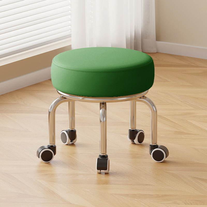 Noise reduction rubber-coated wheels: tall green