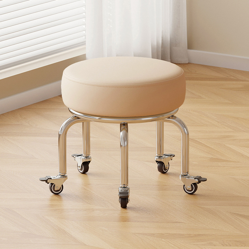 Rubber brake wheel: tall style light coffee