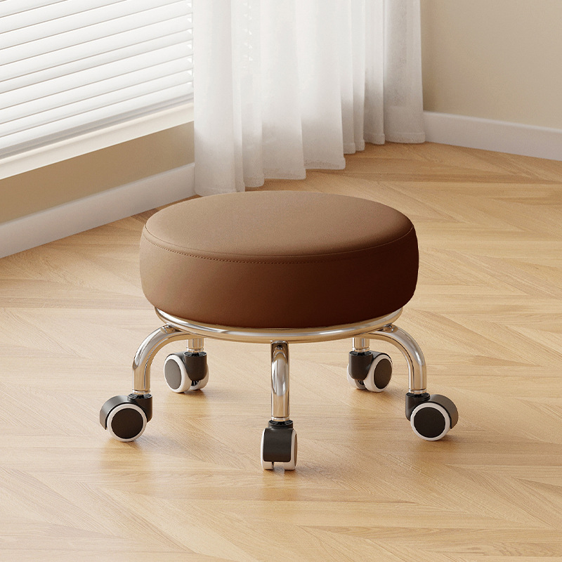 Noise reduction rubber-coated wheels: short style dark coffee