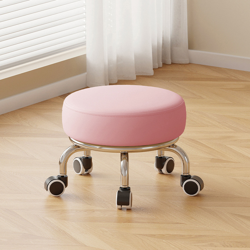 Noise reduction rubber-coated wheels: short pink