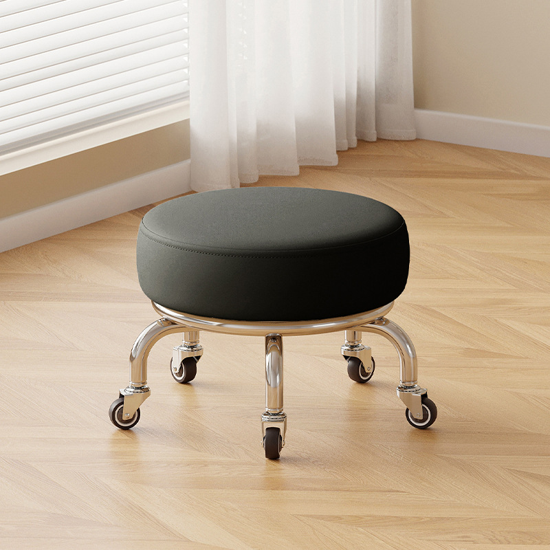 Silent rubber wheel: short black