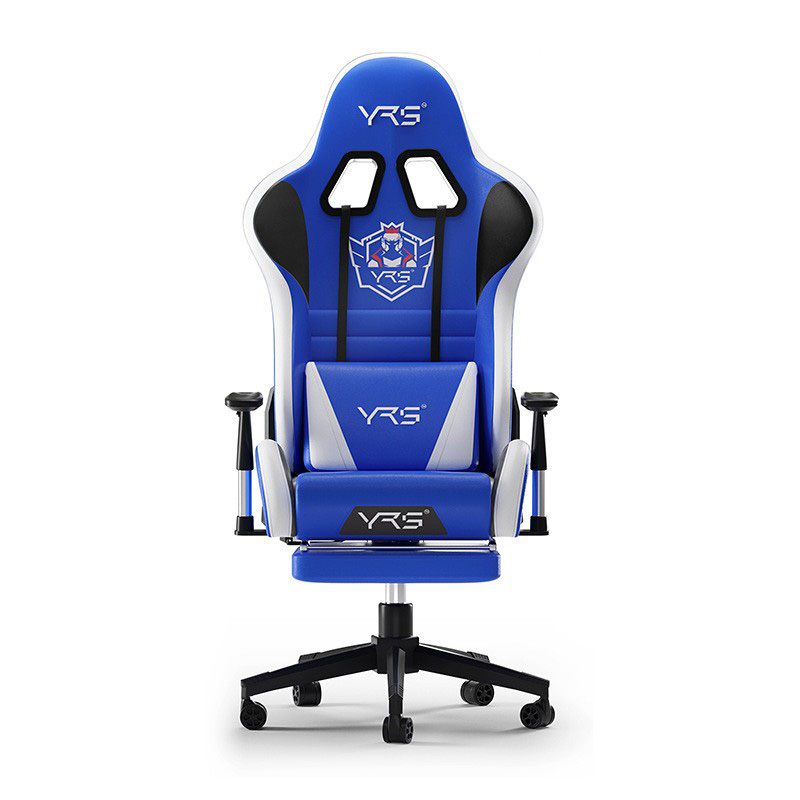 Blue and white standard foot rest