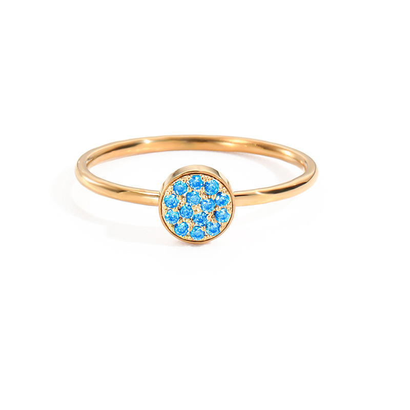 December sea blue-rose gold US5